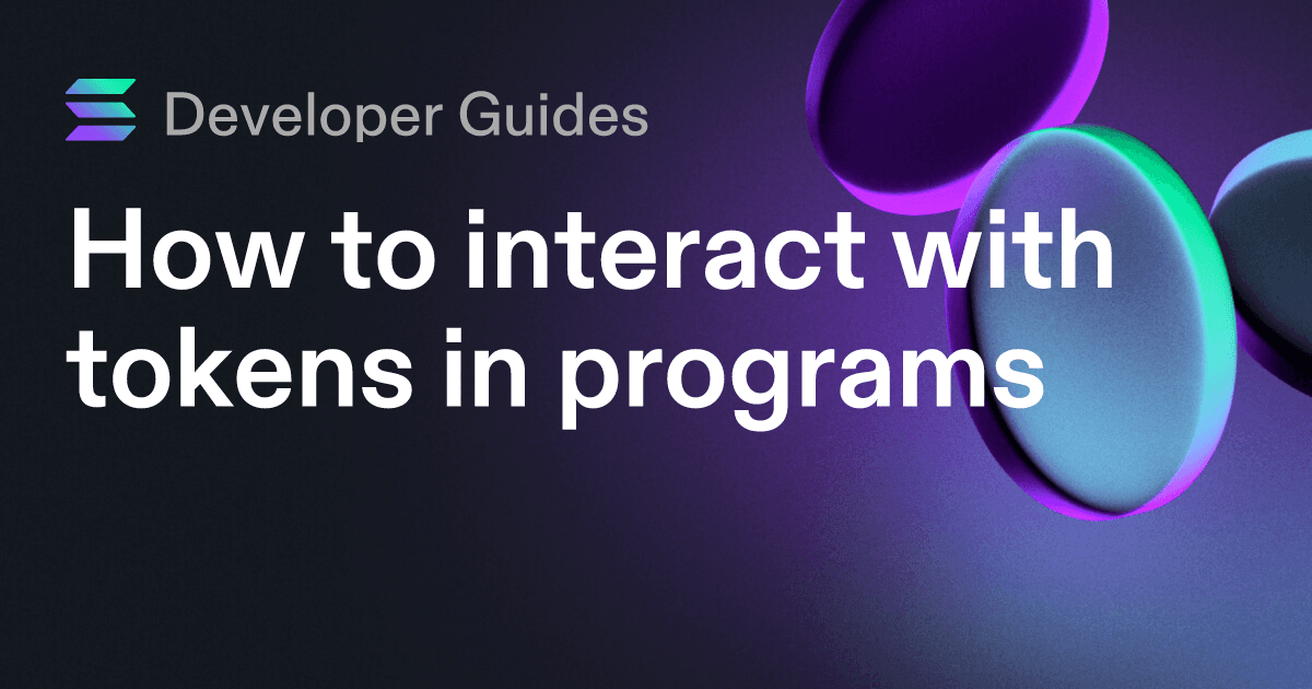 How interact with tokens in programs